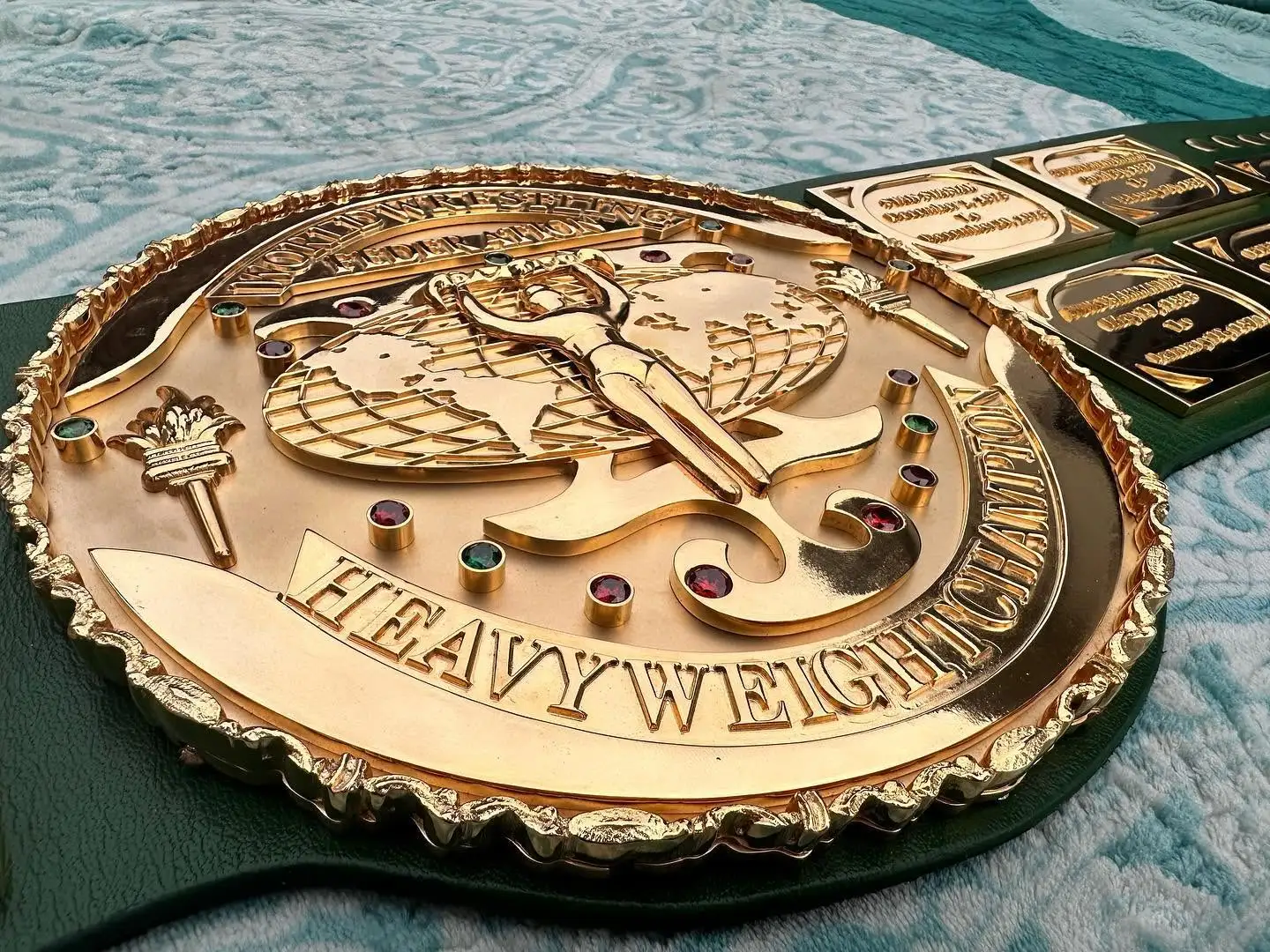 476119491_603577949092089_4458454642122076788_n BIG GREEN 3D CNC CHAMPIONSHIP BELT | Elite Belts - Image 1