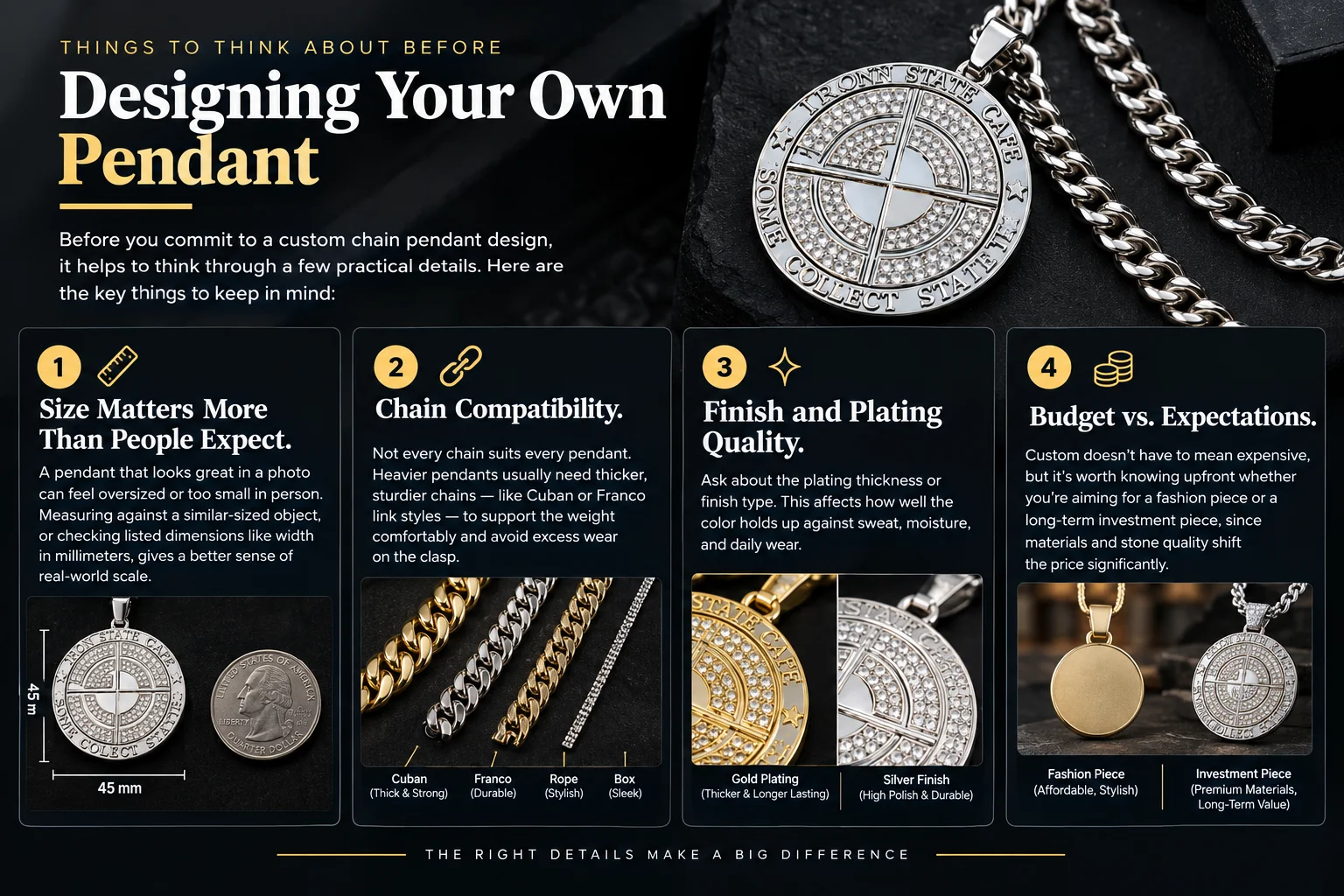 Custom Chain Pendants Design