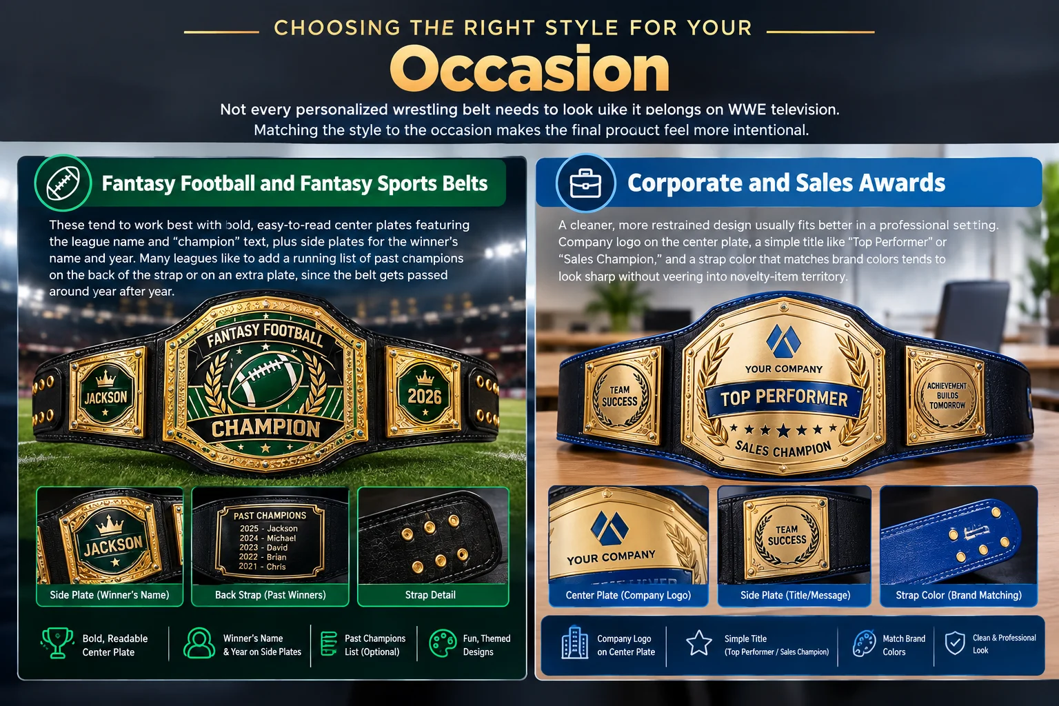 Personalized Wrestling Belt