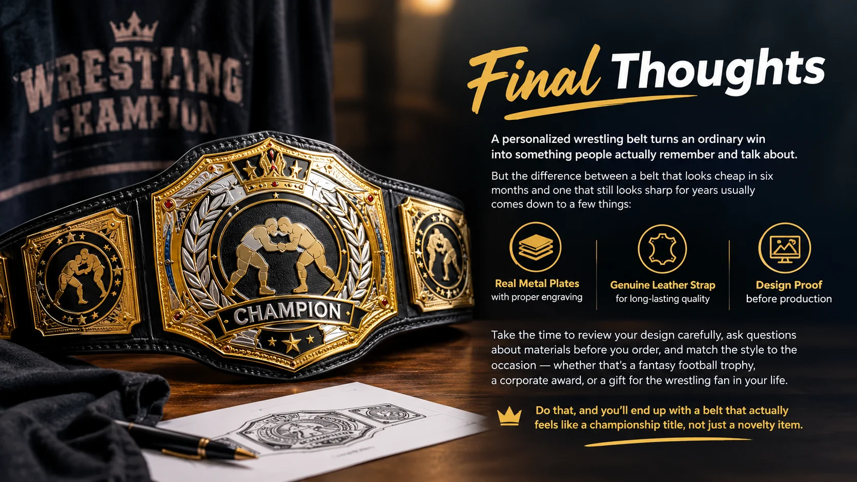 Personalized Wrestling Belt