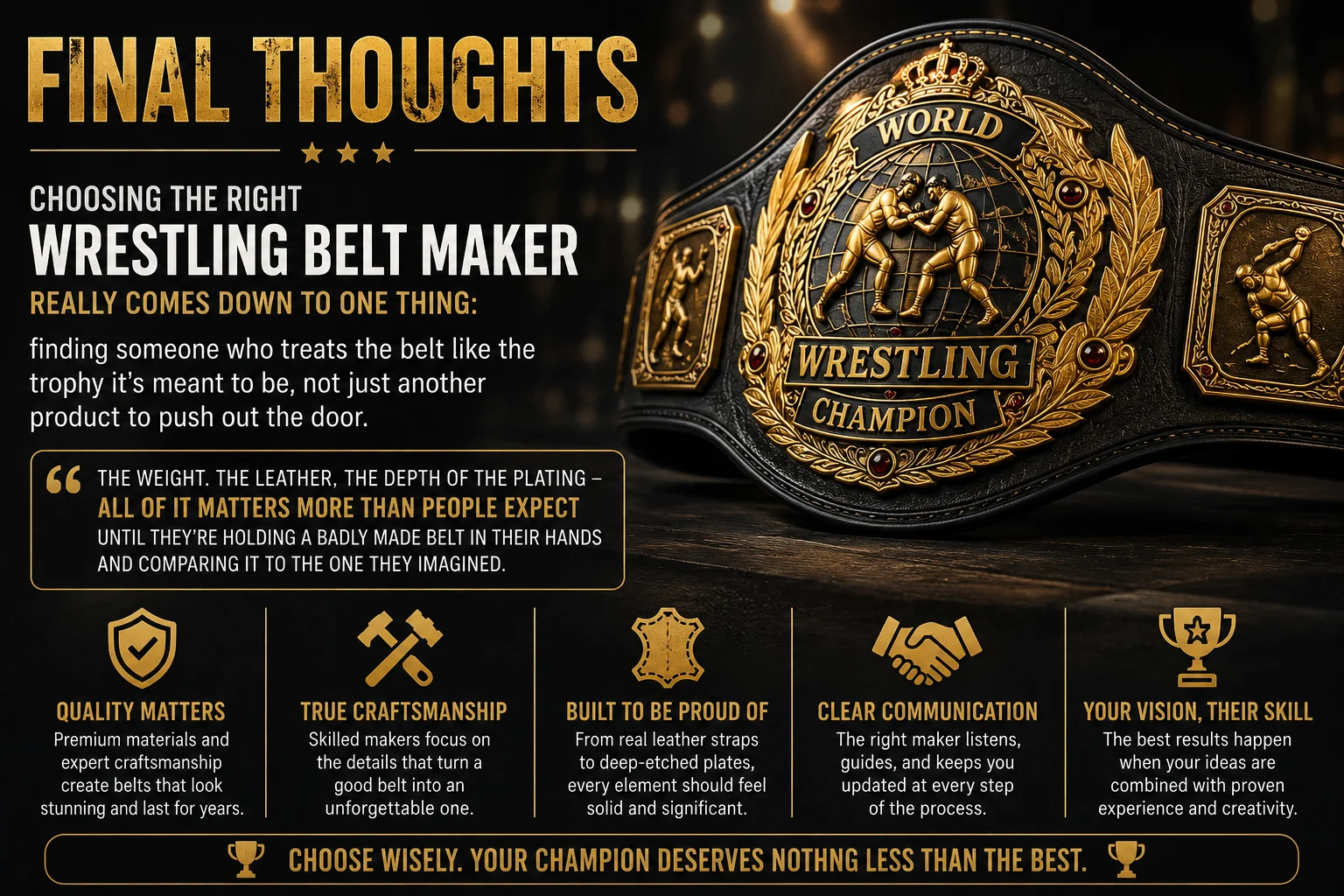 Wrestling Belt Maker